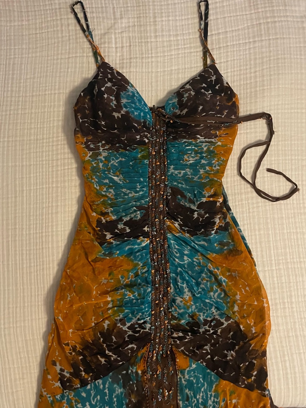 cache - RARE VINTAGE 100% silk fairy dress - Picture 5 of 10
